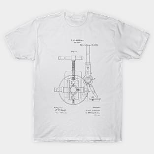 Die Stock Vintage Patent Hand Drawing Funny Novelty Gift T-Shirt